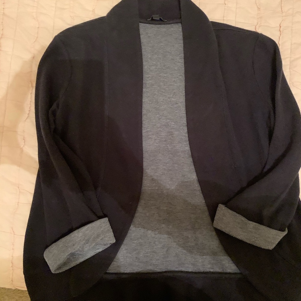 Express knit three quarter sleeve blazer